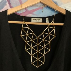 Geometric Modern Statement Bib Necklace